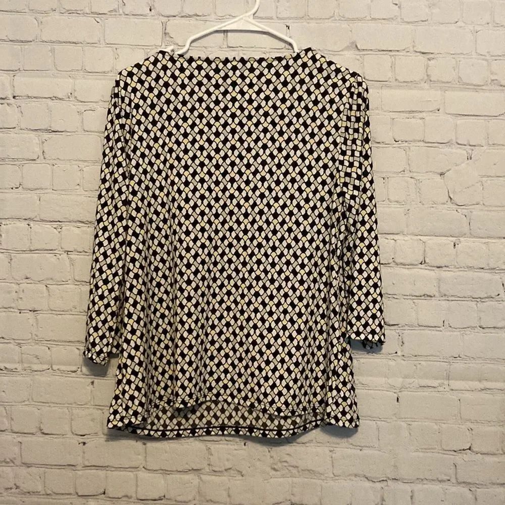 George stretch ladies XL blouse shirt V-neck - Picture 2 of 2